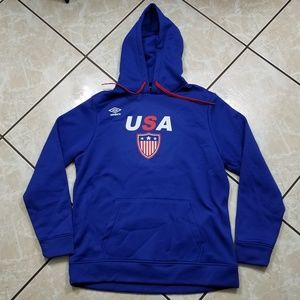 Umbro United StatesSoccer Hoodie Jacket Blue Rare